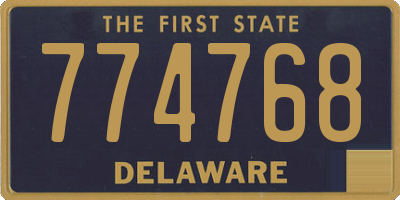 DE license plate 774768