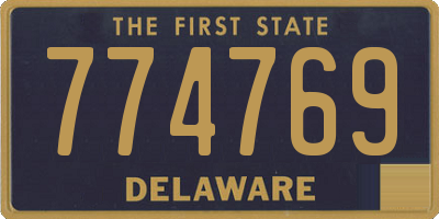 DE license plate 774769
