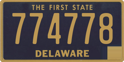 DE license plate 774778