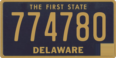 DE license plate 774780