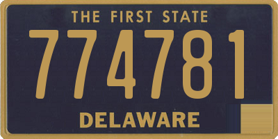 DE license plate 774781