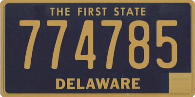 DE license plate 774785