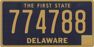 DE license plate 774788