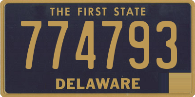 DE license plate 774793