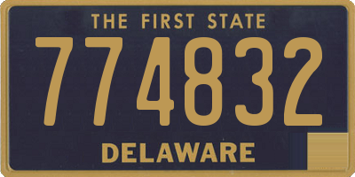 DE license plate 774832