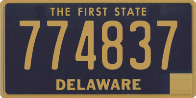 DE license plate 774837