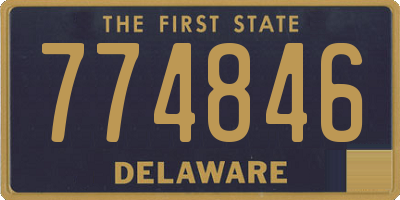 DE license plate 774846
