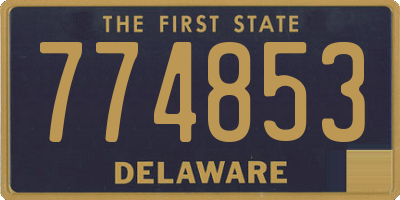 DE license plate 774853