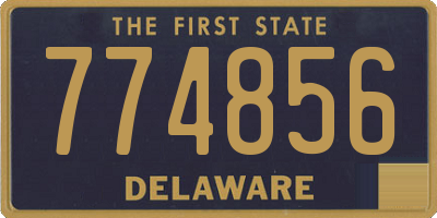 DE license plate 774856