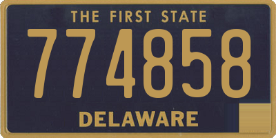 DE license plate 774858
