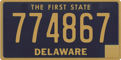 DE license plate 774867