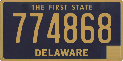 DE license plate 774868