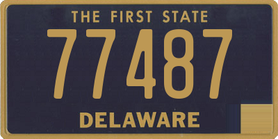 DE license plate 77487