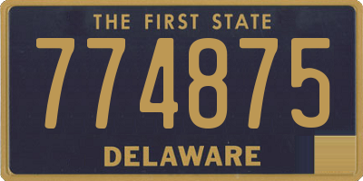 DE license plate 774875
