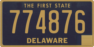 DE license plate 774876