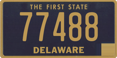 DE license plate 77488