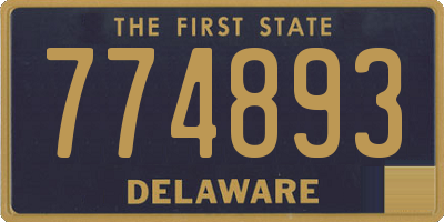 DE license plate 774893