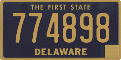 DE license plate 774898