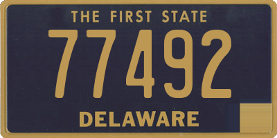 DE license plate 77492
