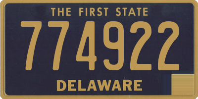 DE license plate 774922