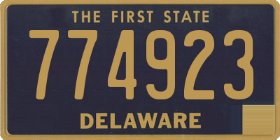 DE license plate 774923