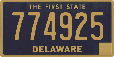 DE license plate 774925