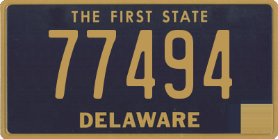 DE license plate 77494