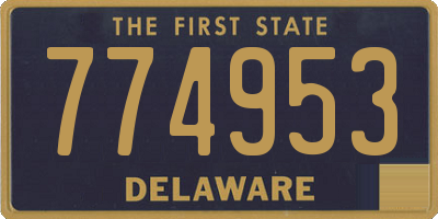 DE license plate 774953