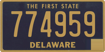 DE license plate 774959