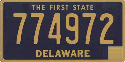 DE license plate 774972