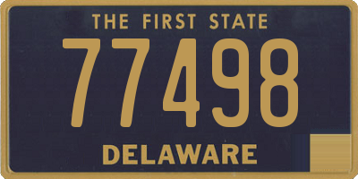 DE license plate 77498