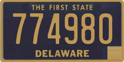 DE license plate 774980
