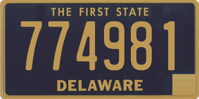 DE license plate 774981