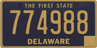 DE license plate 774988