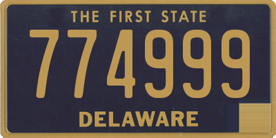 DE license plate 774999