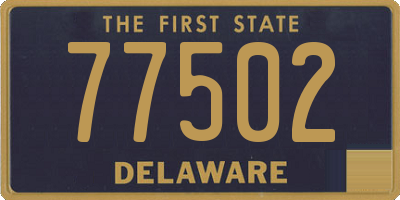 DE license plate 77502