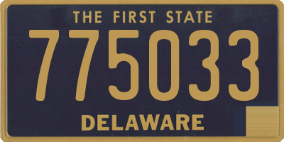 DE license plate 775033