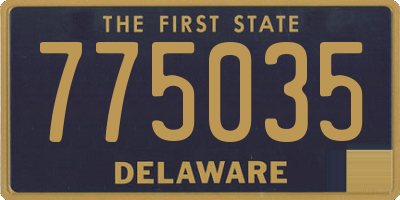 DE license plate 775035