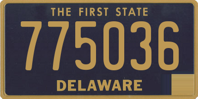 DE license plate 775036