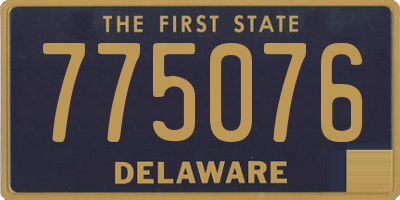 DE license plate 775076