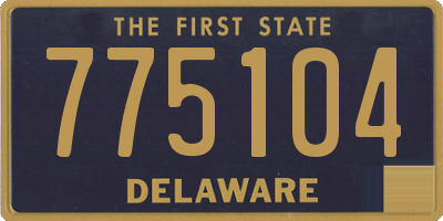 DE license plate 775104
