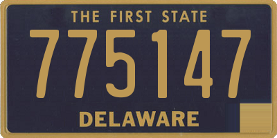 DE license plate 775147