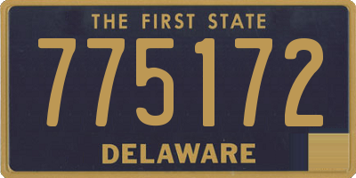 DE license plate 775172