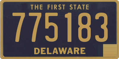 DE license plate 775183
