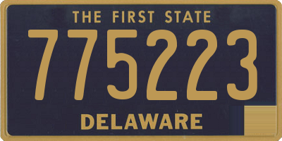 DE license plate 775223