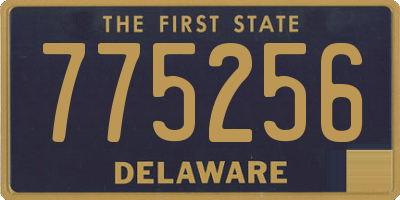 DE license plate 775256