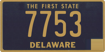 DE license plate 7753