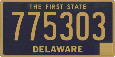 DE license plate 775303