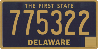 DE license plate 775322