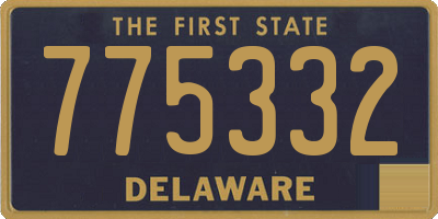 DE license plate 775332